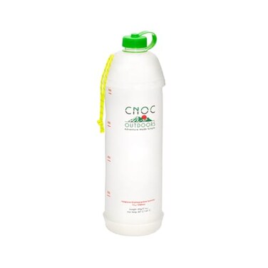Cnoc Outdoors Vesica Collapsible Water Bottle 1 Liter Green 28mm Thread Compatible with Popular Filters Packs Down Small when Empty Perfect for Travel and Hiking