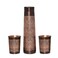 HealthGoodsIn Pure Copper Water Bottle with 2 Tumblers Set Beautiful Floral Pattern Light House Shape For Ayurveda Health Benefits