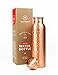 VedVision Copper Water Bottle 32 Oz Pure Copper Water Bottle for Drinking Hammered Finish Design LeakProof TravelFriendly Wide Mouth