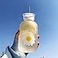 JZSMY 480ml Milk Juice Cute Water Bottle with Scale 2 Lids Little daisy Matte Portable Transparent Water Cup Glass Bottles Creative Handy Cup Matte 1 flower