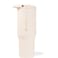 HydroJug Sport Stainless Steel Tumbler with Straw Vacuum Insulated 32oz Leakproof Water Bottle Ergonomic Design Reusable Dishwasher Safe Rubber Base Durable for Gym or Outdoors Cream