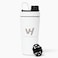 VitaHustle Stainless Steel Shaker Cup with Twist Off Cap Leakproof Blender Ball Perfect for Protein Shakes or Post Workout Fits Car Cup Holder BPA Free 20 oz White