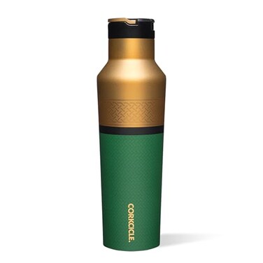 Corkcicle Marvel Sport Canteen TripleInsulated Stainless Steel Water Bottle Straw Cap Folding Metal Handle Summer Drinkware Gift Keeps Drinks Ice Cold Loki 20 oz
