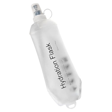 WILDREEDS 500ml Soft Flask TPU Collapsible Soft Water Bottle for Hydration Pack Running Vest Folding Water Bottle for Hiking Cycling Climbing1Pcs White