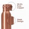 ANTIQUANA 34 Oz Pure Copper Water Bottle LeakProof Hammered Design with Tumbler Carrying Bag Smooth Finish Decorative Copper Water Bottle