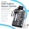 AQUAFIT 64 oz Water Bottle with Time Marker Straw Chug Lid BPA Free Half Gallon Gym Water Bottle with Handle Big Gallon Jug Nebula 64 Ounces