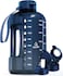 AQUAFIT 64 oz Water Bottle with Time Marker Straw Chug Lid BPA Free Half Gallon Gym Water Bottle with Handle Big Gallon Jug Nebula 64 Ounces