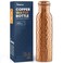 Moscow-Mix 100 Copper Water Bottle 34 oz Extra Large Hammered Finish Pure Copper Water Bottle for Drinking Handcrafted Ayurvedic LeakProof Vessel for Healthy Hydration Premium Ocean Blue Gift Box