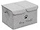 Brabtod Large Dog Toys Storage Box Canvas Storage Basket Bin Organizer with Lid Collapsible Linen Bin Ideal for Organizing Dog Cat Toys and pet stuffPP Boad17 x 12 x 10 Snow Gray