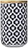 Bone Dry Lattice Collection Pet Bowl Canister Treat Canister 4x65 Nautical Blue