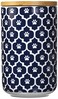 Bone Dry Lattice Collection Pet Bowl Canister Treat Canister 4x65 Nautical Blue