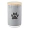 Bone Dry Ceramic Bone Paw Pet Collection Dishwasher Safe Treat Jar 4x65 Gray