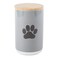 Bone Dry Ceramic Bone Paw Pet Collection Dishwasher Safe Treat Jar 4x65 Gray