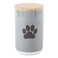 Bone Dry Ceramic Bone Paw Pet Collection Dishwasher Safe Treat Jar 4x65 Gray