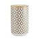 Bone Dry Lattice Collection Pet Bowl Canister Treat Canister 4x65 inches Stone