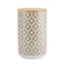 Bone Dry Lattice Collection Pet Bowl Canister Treat Canister 4x65 inches Stone