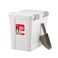 IRIS USA Stackable Dog Food Storage Container with 2 Cup Scoop 4 Secure Latches Fits up to 30 lbs Pet Dry Food Bin Gasket Seal Lid BPA Free Stackable Easy Measure White