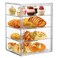 Attelite Pastry Display Case4 Layers Adjustable Clear Bread Box for Kitchen CountertopBread Storage with Magnetic Door Bakery Pastry Display155x114x98inch