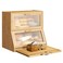 BMOSU DoubleLayer Large Bread Box with Cutting Board for Kitchen Countertop Bread Box With Frosted Glass Window BambooNatural