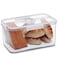Gifhomfix Bread Box Bread Boxes for Kitchen Counter Airtight Time Recording Bread Storage Container with Lid Bread Keeper for Homemade Bread Toast Bagel Donut and Cookies White