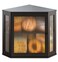 Vriccc Corner Bread Box Bamboo Bread Box for Kitchen Countertop 2 Tier Wooden Bread Storage Black