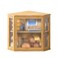 BMOSU Corner Bread Box for Kitchen Countertop Double Layer Bamboo Wooden Bread box Large Capacity Bread Storage BinNatural Medium