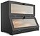LOHASOK Bamboo Bread Box for Kitchen Countertop Double Layer Large Bread Storage Container for Homemade Bread with Window Lid Bread Keeper HolderBlack