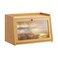 GHWIE Large Bread Box Easy Access Cleaning Bamboo Bread Box for Kitchen Countertop with Acrylic Door Natural Medium