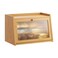 GHWIE Large Bread Box Easy Access Cleaning Bamboo Bread Box for Kitchen Countertop with Acrylic Door Natural Medium