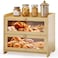 JANSNIMEN Double Layer Bread Box for Kitchen Countertop Large Breadbox Bread Container Storage with Acrylic Door Wooden Farmhouse Bread Holder Bamboo Medim157 L x 95 W x 13 H