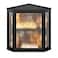 Wieghda Corner Bread box for Kitchen CountertopFarmhouse Bread Box with Acrylic Wavy Door PanelLarge Bread box for kitchen countertop Food Storage Container Black Extra Large