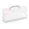 Cheeren Plastic Rectangular Bread Box with Portable Handle Loaf Cake Storage Container Box for Storing Banana BreadPumpkin Bread RectangularWhite