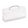 Cheeren Plastic Rectangular Bread Box with Portable Handle Loaf Cake Storage Container Box for Storing Banana BreadPumpkin Bread RectangularWhite