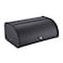 HILFA Stainless Steel Bread Box with Roll Up Lid For Easy Kitchen Counter Storage Bread Bin Holder175X115X75 inch Matte Black For Home and Kitchen