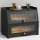 Goozii Large Bread Box for Kitchen Countertop Black Bread Storage Container for Homemade Bread Double Layer Farmhouse Breadbox Organizer for Kitchen Counter Cabinet Pantry Cupboard Black