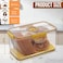 Gifhomfix Bread Box Airtight Bread Boxes for Kitchen Counter Time Recording Bread Storage Container with Lid Bread Holder for Homemade Bread Toast Bagel Donut and Cookies Yellow