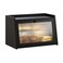 GHWIE Large Bread Box Easy Access Cleaning Bamboo Bread Box for Kitchen Countertop with Acrylic Door Black Medium