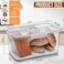 Gifhomfix Bread Box Bread Boxes for Kitchen Counter Airtight Time Recording Bread Storage Container with Lid Bread Keeper for Homemade Bread Toast Bagel Donut and Cookies LARGE White