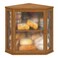 viewcare Corner Bread Box for Kitchen Counter Bamboo Wood Large Capacity Bread Storage Bin with Acrylic Wavy Door Panel Brown Extra Large
