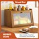 GHWIE Large Bread Box Easy Access Cleaning Bamboo Bread Box for Kitchen Countertop with Acrylic Door Coffee Medium