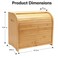Thalomely Bread Box for Kitchen Countertop Double Layer Bamboo Bread Storage Container for Homemade Bread Roll Top Bread Box with 3 Adjustable Height for Kitchen Counter Natural Breadbox Organizer