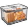 Gifhomfix Bread Box Bread Boxes for Kitchen Counter Airtight Time Recording Bread Storage Container with Lid Bread Keeper for Homemade Bread Toast Bagel Donut and Cookies LARGE Dark Grey