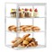 Attelite Pastry Display Case Large Bread Box for Kitchen Countertop 3 Layers Adjustable Clear Bread Storage with Magnetic Door Bread Container for Bread Bagel Donut