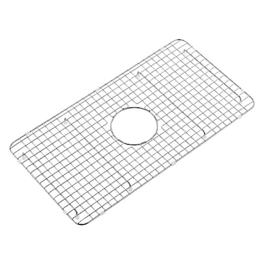 CIPOTAL 255 in x 135 in Centre Drain Sink Grid with Supersoft Silicone Feet in 304 Grade Stainless Steel