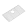 CIPOTAL 275 in x 135 in Rear Drain Sink Grid with Supersoft Silicone Feet in 304 Grade Stainless Steel