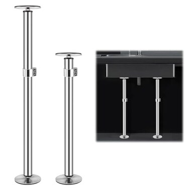 Snowtaros Undermount Sink Brackets Stainless Steel Undermount Sink Support 177311 Adjustable Support Pole Undermount Sink Repair Kit for Kitchen Bathroom 2 Pack