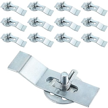 Enhon Sink Clips Kit 12 Pack Undermount Sink Clips Sink Mounting Kit Bracket Installation Repair Hardware Clips Fastener Support for Kitchen or Bathroom Sinks