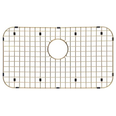 Starstar Sinks Protector Matte Gold 304 Stainless Steel Kitchen Sink Bottom Grid Rack 26 L x 14 W Hole Top