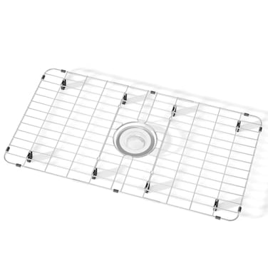 KIKIBRO Sink Protectors for Kitchen Sink Sink Grate Grid for Bottom of Sink Metal Sink Rack Bottom Basin Rack Stainless Steel 28 x 15