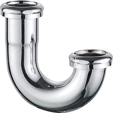 ZM HeavyDuty Brass JBend Sink Trap with Slip Joint Connection 112 inch Chrome 20GA